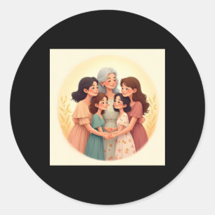 Heartwarming Generations A Celebration Of Women St Classic Round Sticker