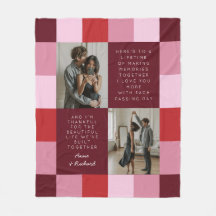 Heartwarming Message 2 Photos in Plaid Valentines