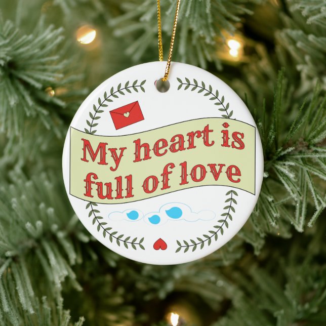 Heartwarming Message Design  Ceramic Tree Decoration (Tree)