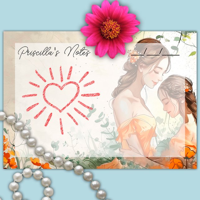 Heartwarming Mother & Daughter 4" x 3" Post-it Notes (Creator Uploaded)
