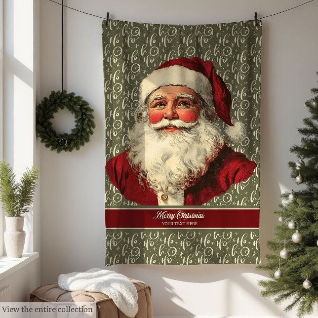 Heartwarming Retro Santa Blanket for Christmas Joy (Heartwarming Retro Santa Blanket for Christmas Joy)