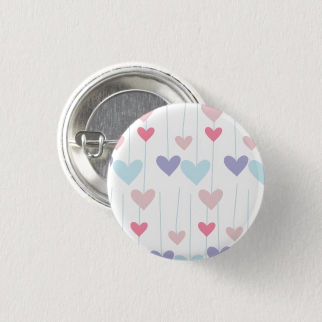 Hearty,  3 cm round badge (Front & Back)