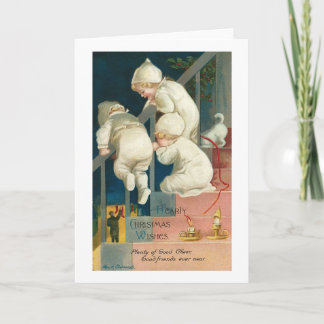 Hearty Christmas Wishes Kid's Peeking Card