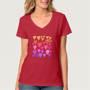 Hearty design red, pink Hearts T-Shirt