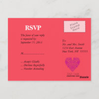 HeartyParty Raspberry and Magenta Damask Heart