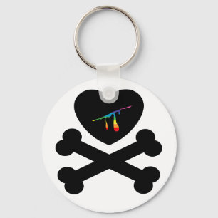 heartz and bones. key ring