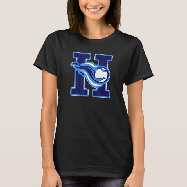 Heat Baseball  Dark Blue H T-Shirt (Front)