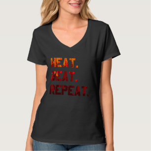 Heat Beat Repeat Blacksmith Anvil Bladesmith Forge T-Shirt