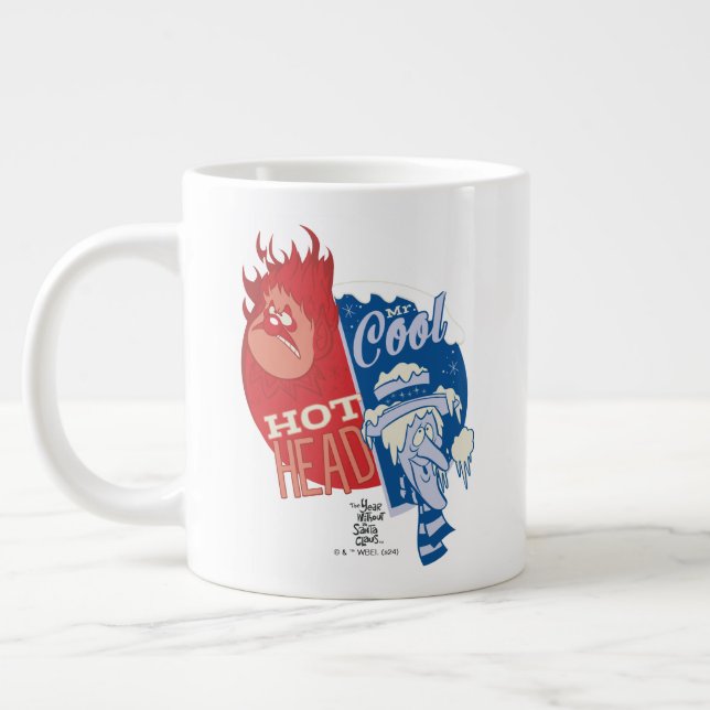 Heat Miser Hot Head & Snow Miser Mr. Cool Large Coffee Mug (Left)