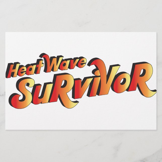 Heat Wave Survivor Stationery (Front)