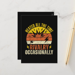 Heated All The Time Rivalry Occasionally Funny Holiday Postcard