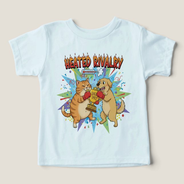 Heated Rivalry Cat vs Dog Boxing Funny Best Pet (Design Front)