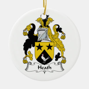 Heath Family Crest Ceramic Tree Decoration