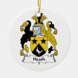 Heath Family Crest Ceramic Tree Decoration