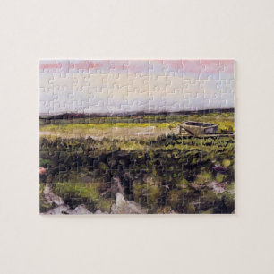 Heath with a Wheelbarrow by Vincent van Gogh Jigsaw Puzzle