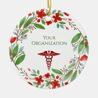 Heathcare Hospital Custom Holiday Ceramic Tree Decoration