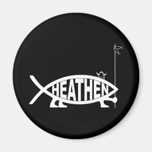 Heathen Fish Magnet