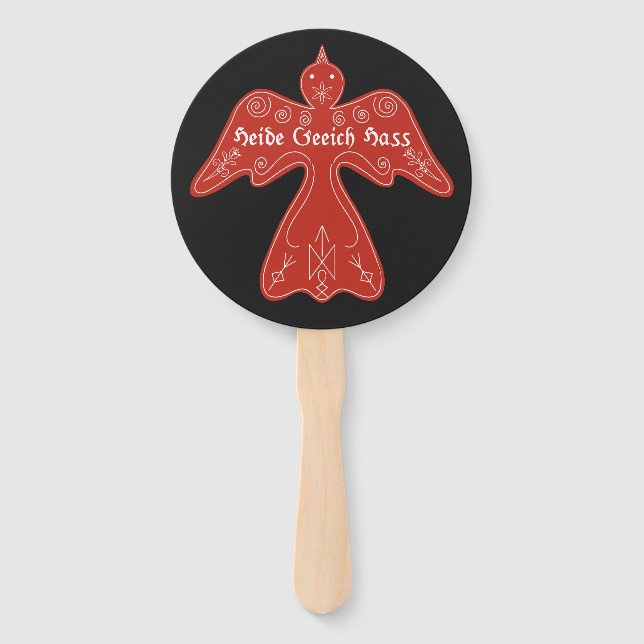 Heathens Against Hate  - Heide Geeich Hass  Hand Fan (Front)