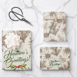 Heathen's Greetings! Atheist Wrapping Paper