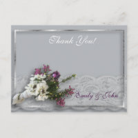Heather and Lace Wedding Thank you