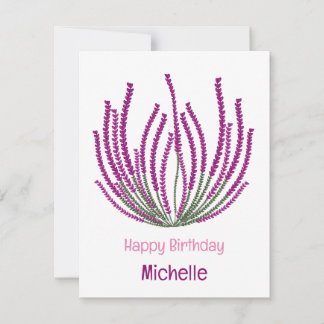 Heather flowers invitation