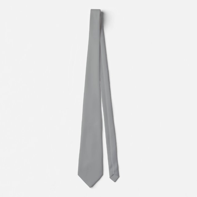 Heather Grey Solid Colour Customise It Tie (Front)
