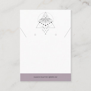 Heather Moon Phase Moth Jewellery Display Card