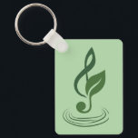 Heather Niemi Savage Key Chain<br><div class="desc">Support a composer by buying merch! Show off your love of music with a keychain displaying my logo on a mint green background. My treble clef with a leaf logo in a dark sage green represents my work as both a musician and an herbalist. The 5 ripples represent the 5...</div>
