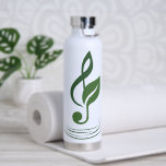 Heather Niemi Savage Logo Insulated Water Bottle<br><div class="desc">Support a composer through buying merch! This insulated water bottle has my logo, a sage treble clef with a leaf representing my work as a musician and herbalist. The 5 rings below it represent the 5 lines of the staff.</div>