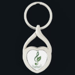 Heather Niemi Savage Logo Metal Keychain<br><div class="desc">Support a composer through buying merch!
This metal keychain has my logo, a sage treble clef with a leaf representing my work as a musician and herbalist.</div>