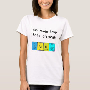 Heather periodic table name shirt