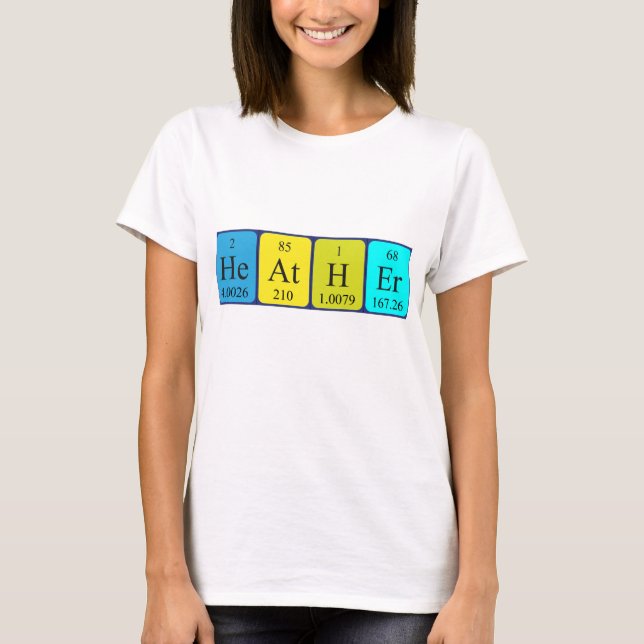 Heather periodic table name shirt (Front)