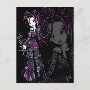 "Heather"  Pink Valentine's Day Flower Fairy Postc Holiday Postcard