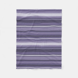 Heather purple stripes fleece blanket