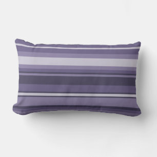 Heather purple stripes lumbar cushion