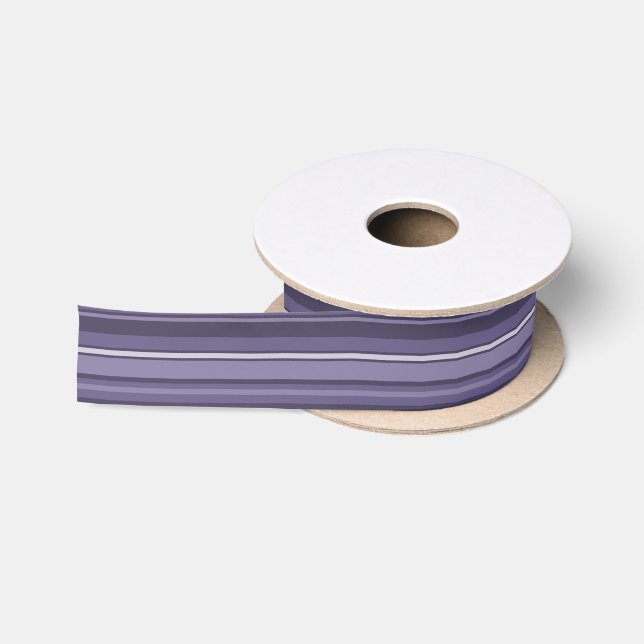 Heather purple stripes satin ribbon (Spool)