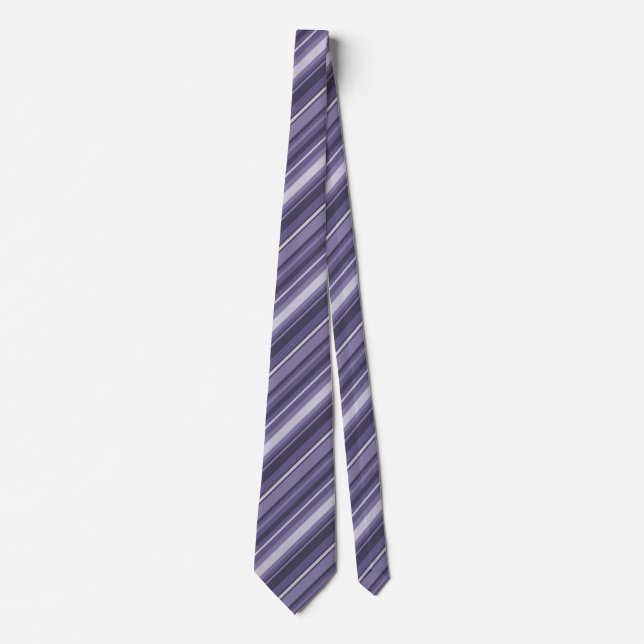 Heather purple stripes tie (Front)