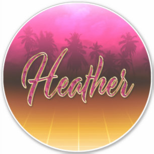 Heather Vorname Name golden pink Aufkleber Sticker