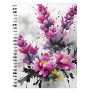Heather - Watercolor flowers Notebook