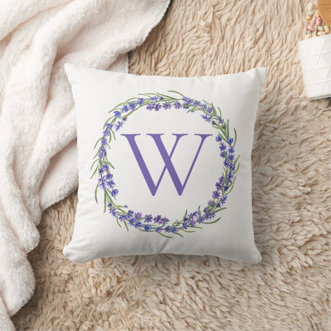 Heather Wreath Monogram Cushion (Blanket)