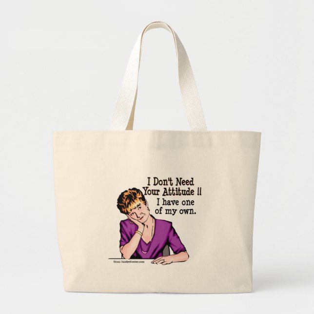 HeatherMPttitude.jpg Large Tote Bag (Front)