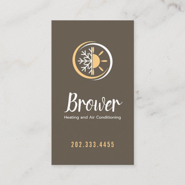 Heating & Air Conditioning, Cooling, Repair Business Card (Front)