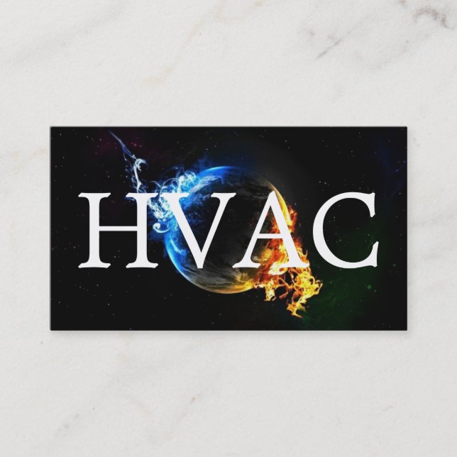 Heating and Air Conditioning Business Card (Front)