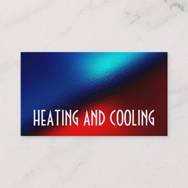 Heating and Air Conditioning Business Card (Front)