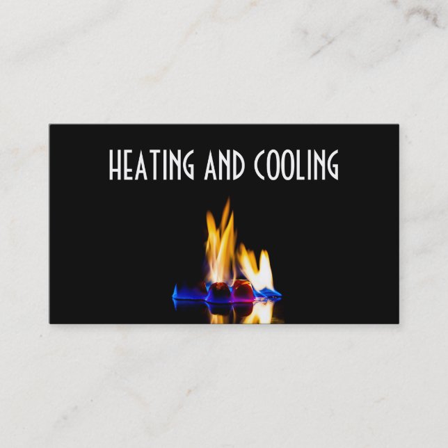 Heating and Air Conditioning Business Card (Front)