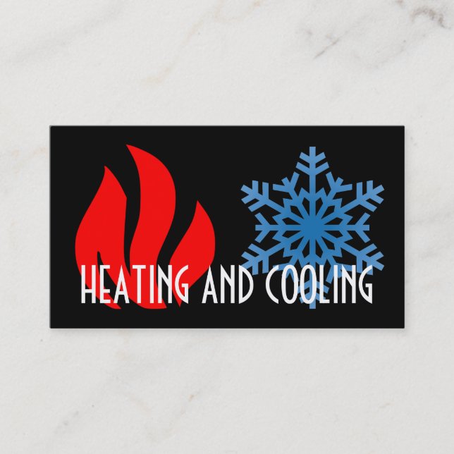 Heating and Air Conditioning Business Card (Front)