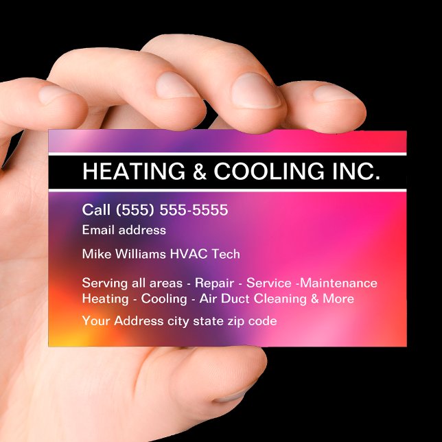 Heating And Cooling Air Conditioning Business Card (Creator Uploaded)