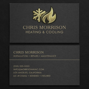 Heating and Cooling Professional Business Card