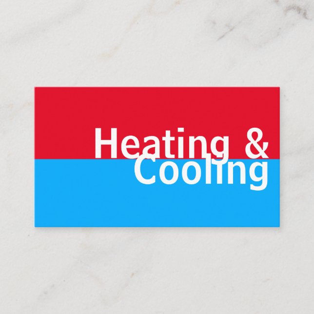 Heating & Cooling , Air Conditioning HVAC Business Card (Front)
