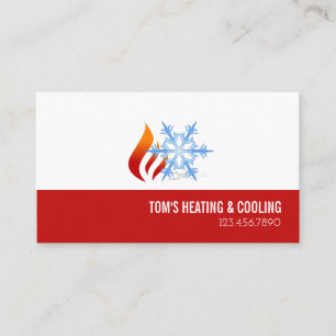 Heating & Cooling ,Air Conditioning HVAC  Business Card